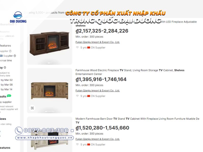 Nguồn hàng kệ tivi trên Alibaba