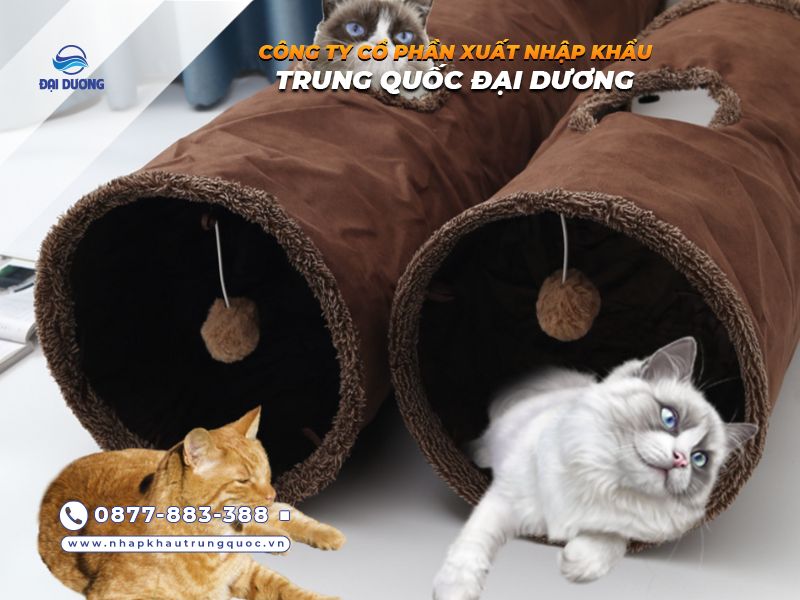 Đồ chơi đường hầm cho mèo từ Trung Quốc