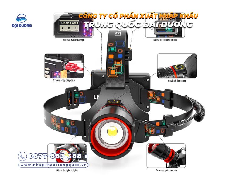 Đèn pin đội đầu Trung Quốc với công nghệ hiện đại