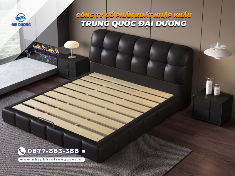 Giường ngủ bọc da công nghiệp Trung Quốc