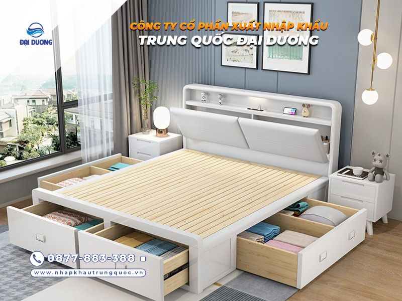Giường ngủ có ngăn kéo Trung Quốc
