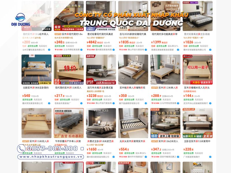 Nguồn hàng giường ngủ Trung Quốc trên 1688