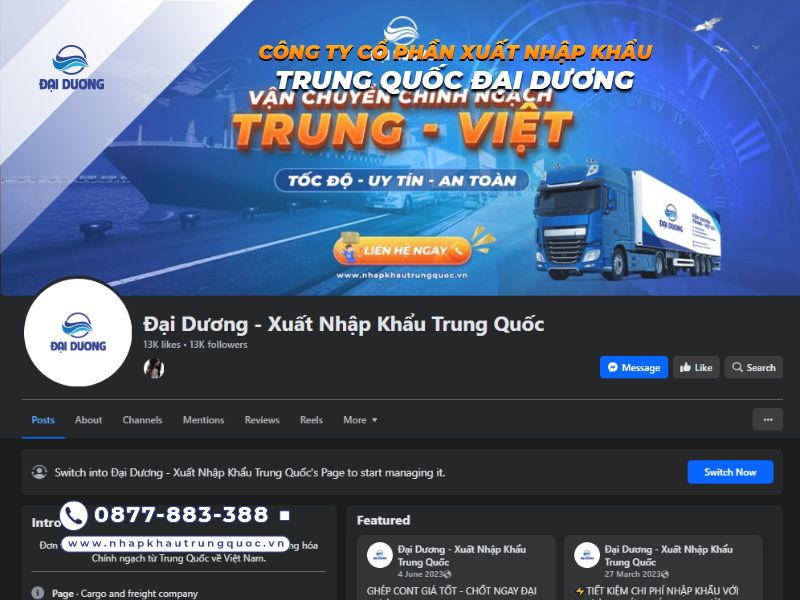 Đơn vị vận chuyển chính ngạch Trung Việt Đại Dương
