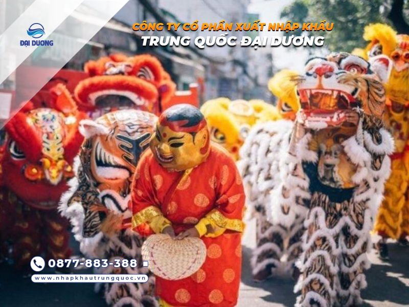 Mặt nạ và đầu lân từ Trung Quốc