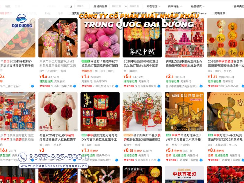 Nguồn hàng đồ decor Trung Thu từ Trung Quốc