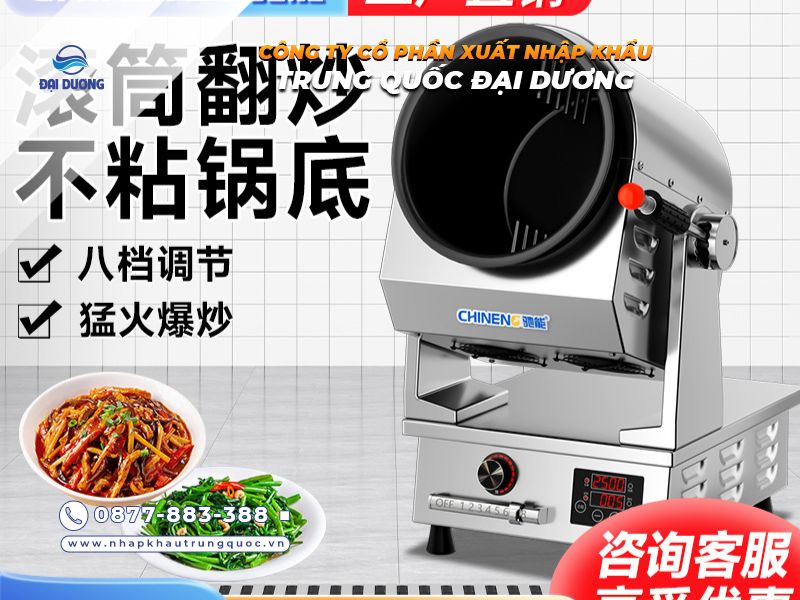 Vì sao nên chọn máy rang cơm xào rau Trung Quốc