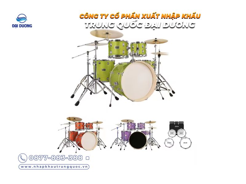 Trống jazz drum kit từ Trung Quốc