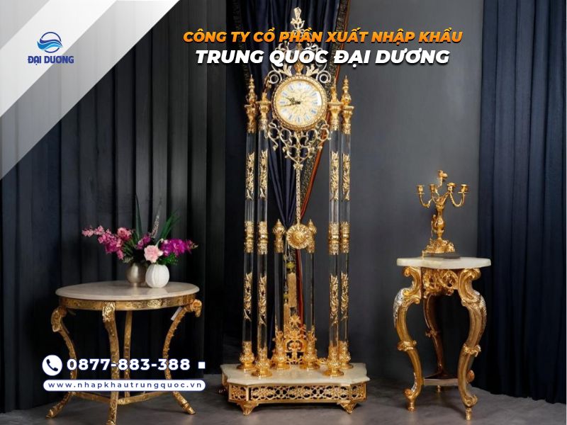 Đồng hồ cây mạ vàng_đồng