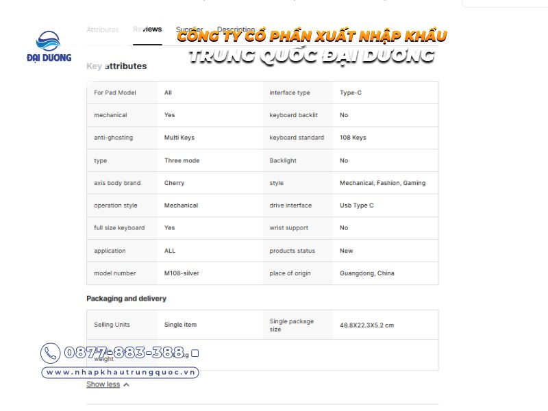 Kiểm tra kỹ thông số kỹ thuật của bàn phím trước khi đặt hàng