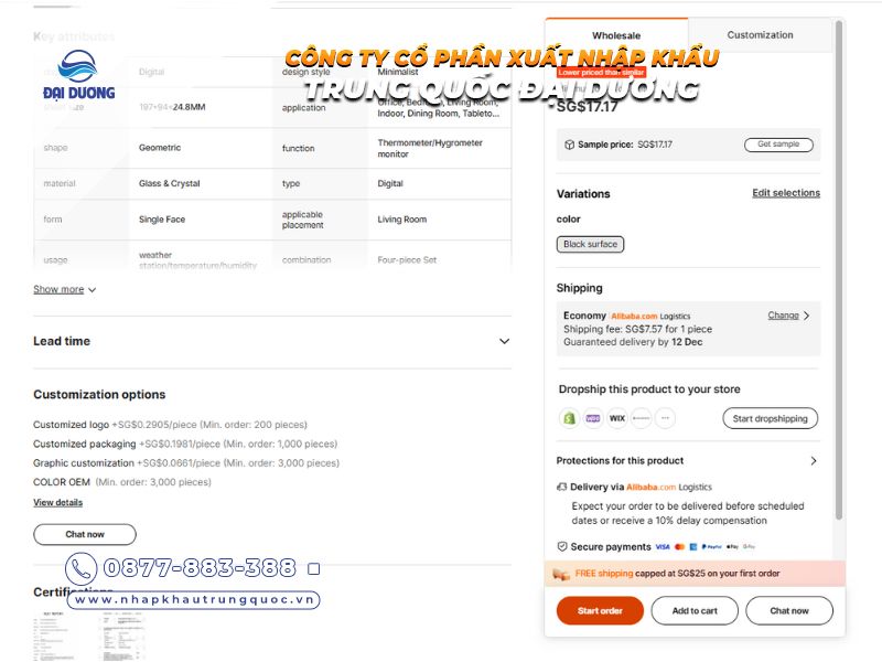 Lưu ý quan trọng khi nhập đồng hồ bàn Trung Quốc