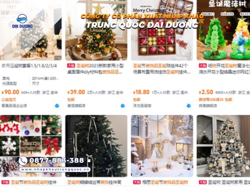 Nguồn hàng giá sỉ cây thông Noel Trung Quốc uy tín, giá rẻ