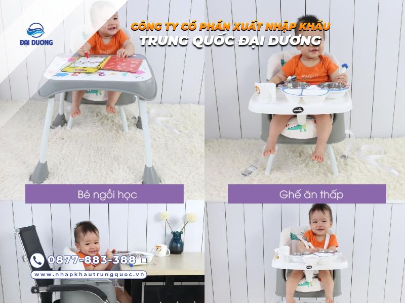Cách chọn ghế ăn dặm đa năng cho bé từ Trung Quốc
