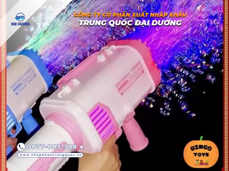 Kinh doanh súng bắn bong bóng đại bác từ Trung Quốc 