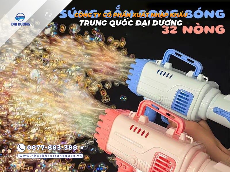 Kinh doanh súng bắn bong bóng đại bác từ Trung Quốc 