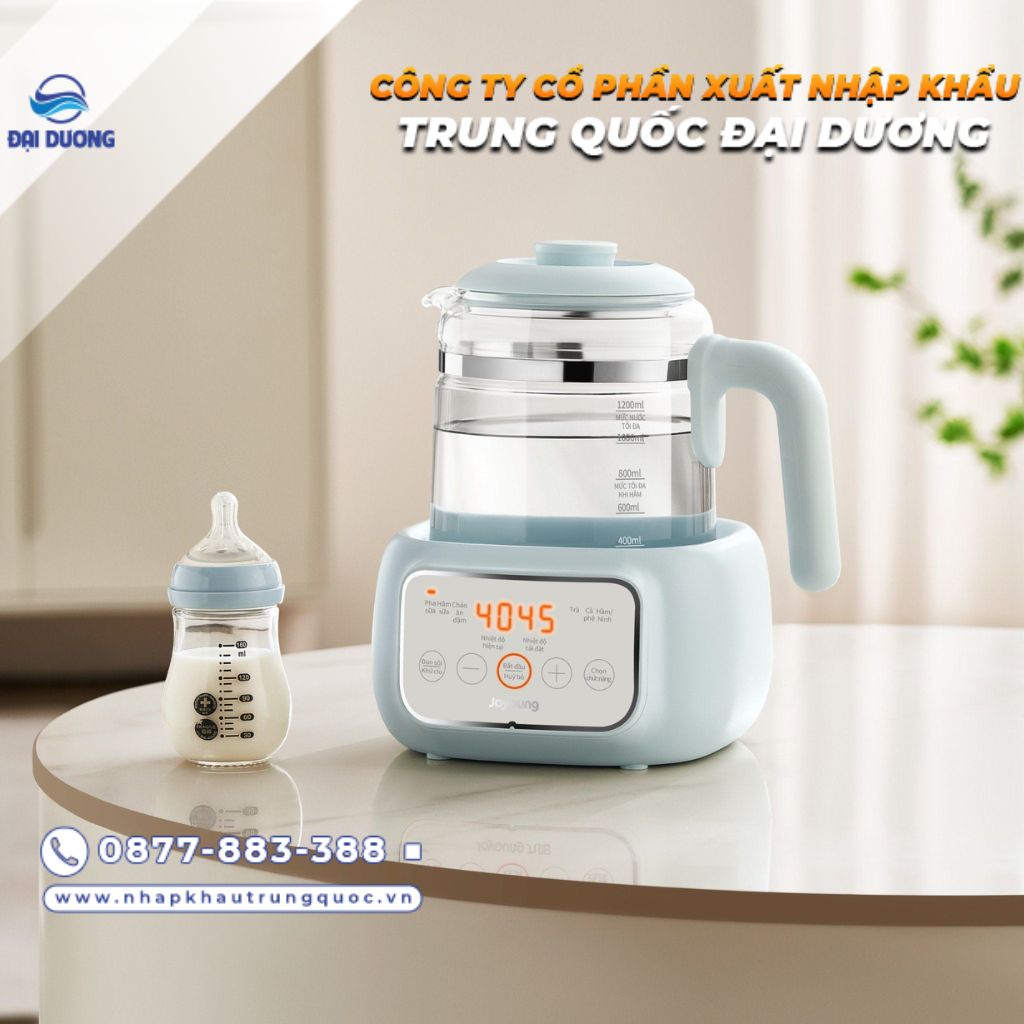 Kinh nghiệm nhập bình đun nước pha sữa đa năng cho bé từ Trung Quốc