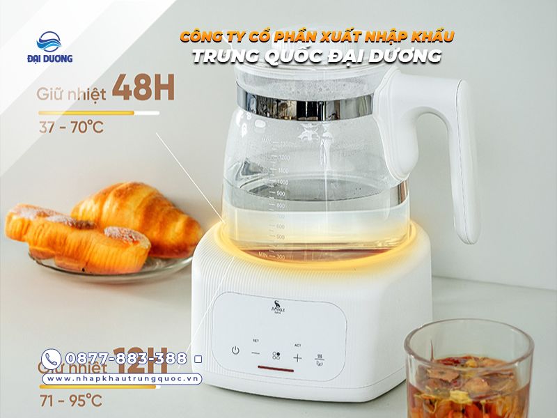 Kinh nghiệm nhập bình đun nước pha sữa đa năng cho bé từ Trung Quốc