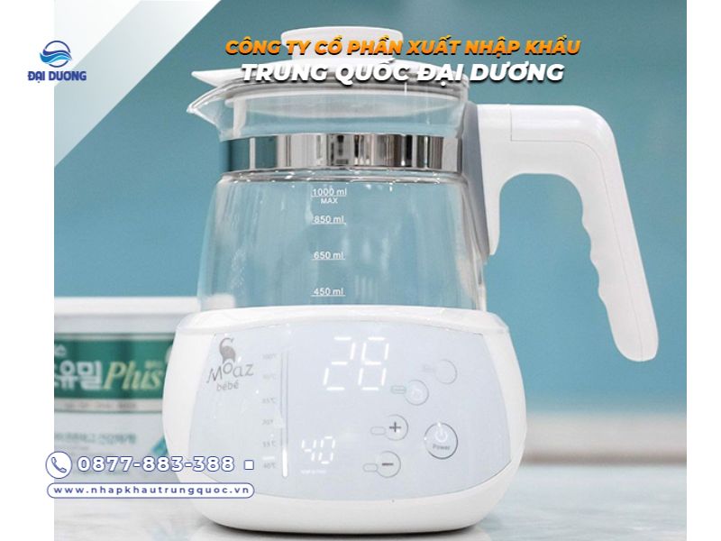 Kinh nghiệm nhập bình đun nước pha sữa đa năng cho bé từ Trung Quốc