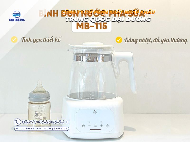 Kinh nghiệm nhập bình đun nước pha sữa đa năng cho bé từ Trung Quốc
