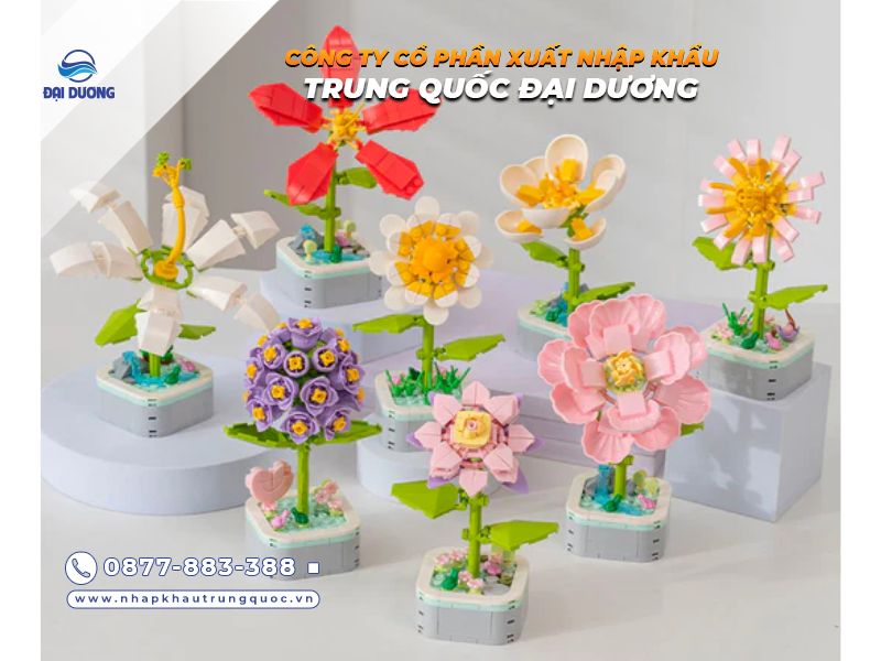 Nguồn hàng bộ lắp ráp mô hình hoa nội địa Trung