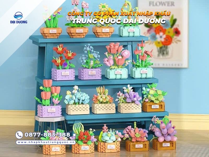 Nguồn hàng bộ lắp ráp mô hình hoa nội địa Trung