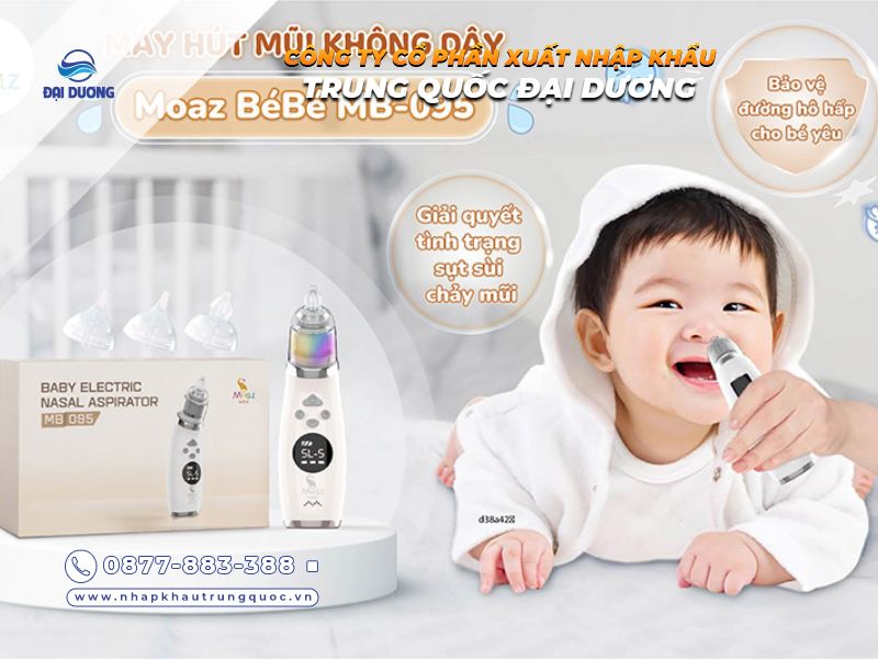 Nhập nguồn máy hút mũi cho bé uy tín từ Trung Quốc