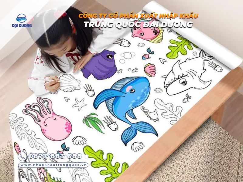 Nhập sỉ tranh tô màu cuộn dài 3 mét từ Trung Quốc 
