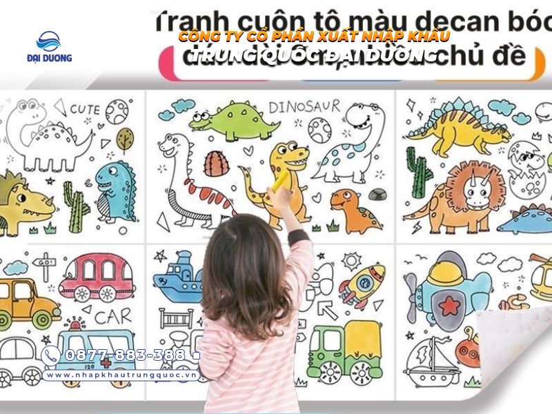 Nhập sỉ tranh tô màu cuộn dài 3 mét từ Trung Quốc 