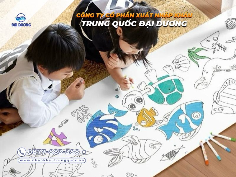 Nhập sỉ tranh tô màu cuộn dài 3 mét từ Trung Quốc 