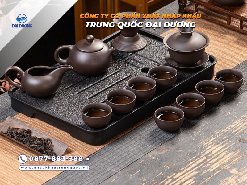 Bộ ấm trà gốm sứ Trung Quốc