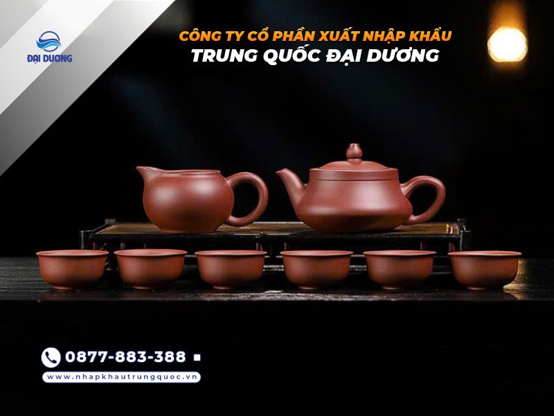 Bộ ấm trà gốm sứ Trung Quốc