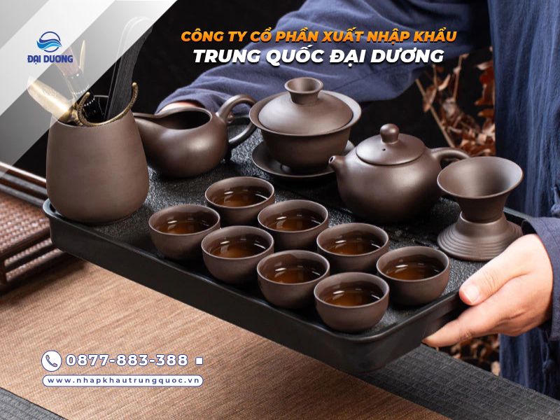 Bộ ấm trà gốm sứ Trung Quốc