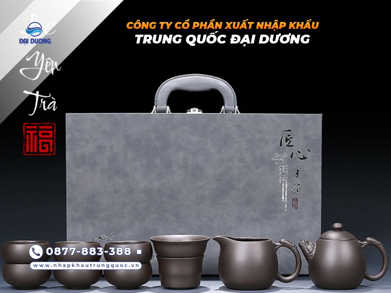 Bộ ấm trà gốm sứ Trung Quốc (9)
