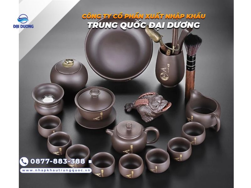 Bộ ấm trà gốm sứ Trung Quốc (8)