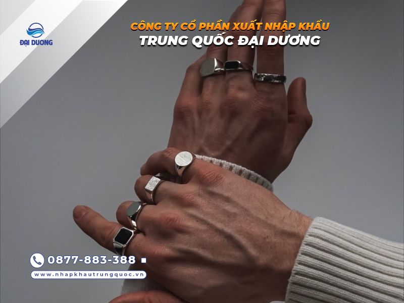Phụ kiện nhẫn bạc nam từ Trung Quốc hottrend 