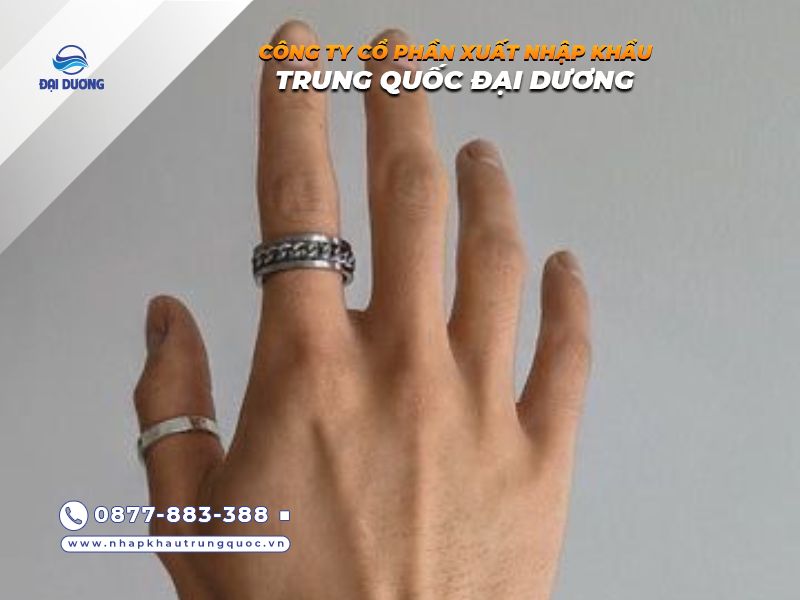 Phụ kiện nhẫn bạc nam từ Trung Quốc hottrend 