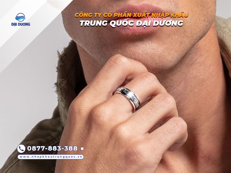 Phụ kiện nhẫn bạc nam từ Trung Quốc hottrend 