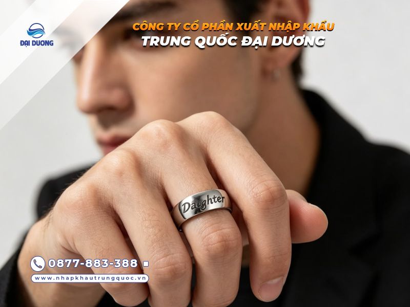 Phụ kiện nhẫn bạc nam từ Trung Quốc hottrend 