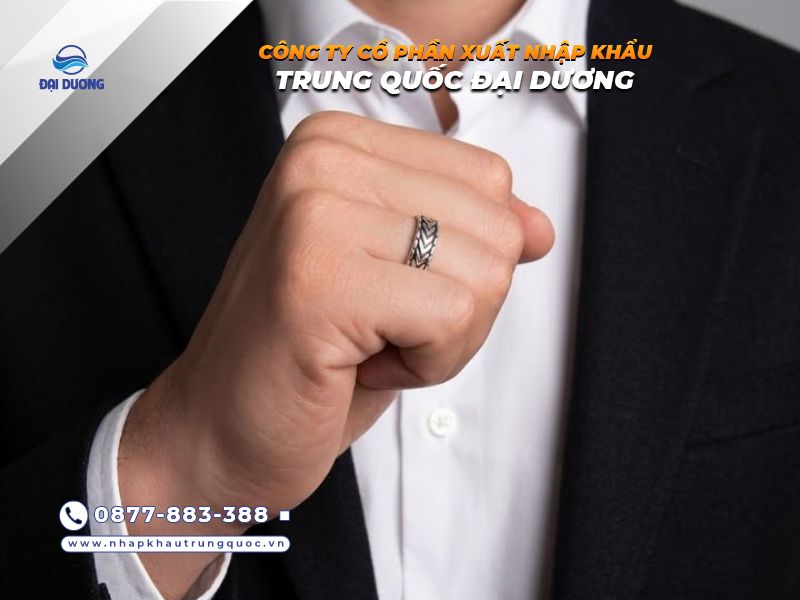 Phụ kiện nhẫn bạc nam từ Trung Quốc hottrend 