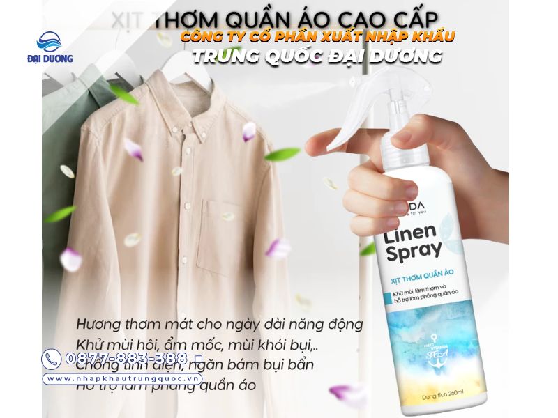 Xịt thơm quần áo nam uy tín từ Trung Quốc