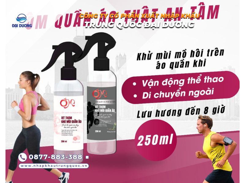 Xịt thơm quần áo nam uy tín từ Trung Quốc