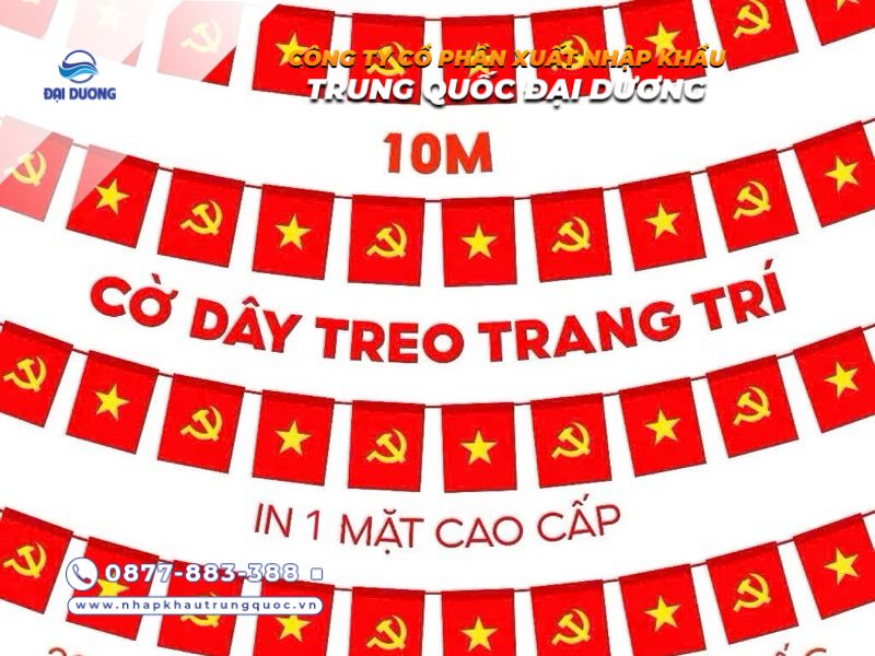 Dây cờ trang trí từ Trung Quốc có chất lượng