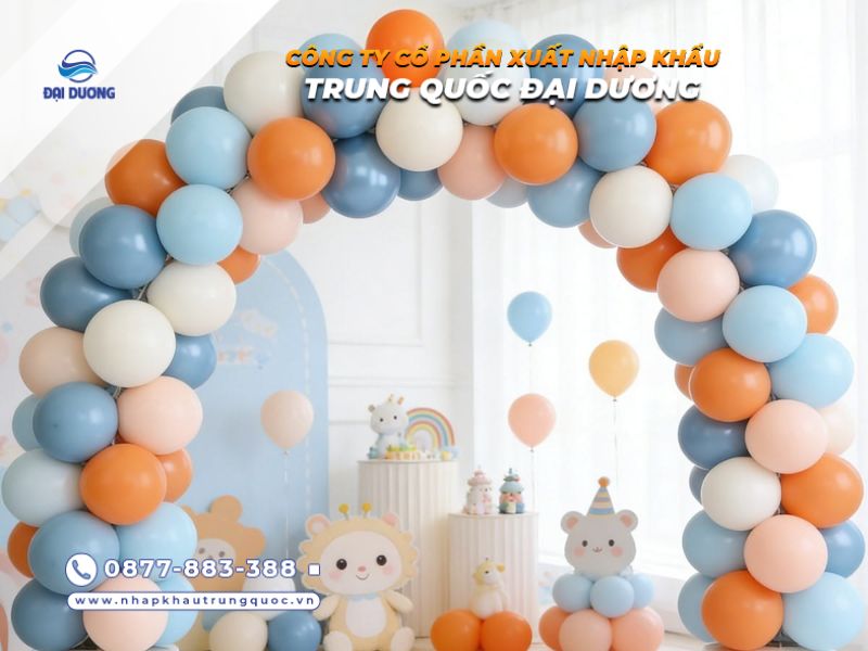 Nên nhập bóng bay trang trí từ Trung Quốc