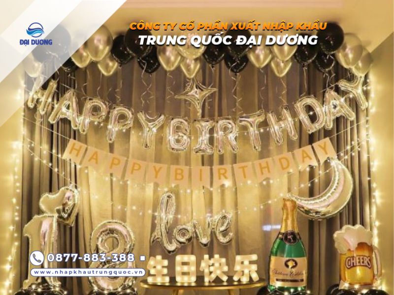 Nên nhập bóng bay trang trí từ Trung Quốc