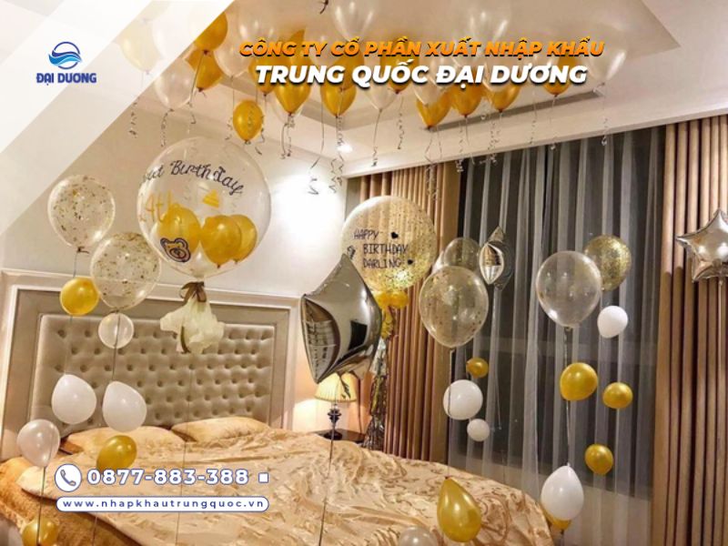 Nên nhập bóng bay trang trí từ Trung Quốc
