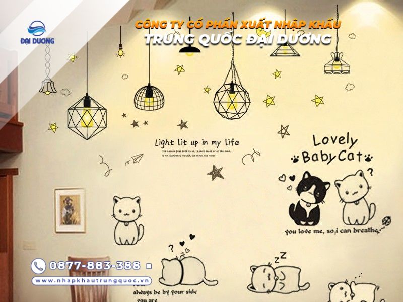 Những lưu ý khi mua decal dán tường Trung Quốc