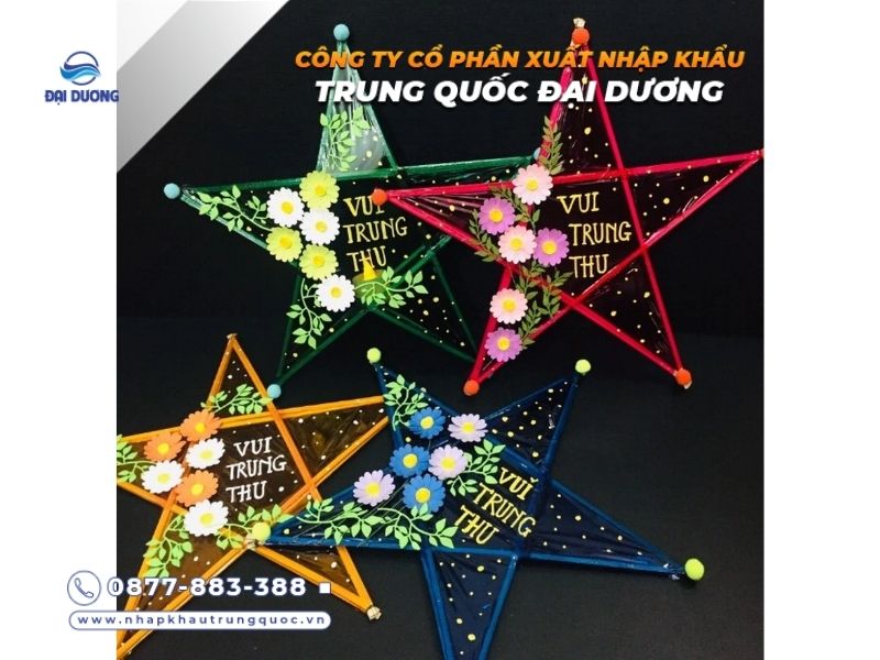 Đèn ông sao Trung Thu đa dạng mẫu từ Trung Quốc