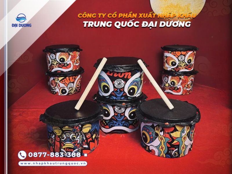 Trống múa lân Trung Thu cho bé từ Trung Quốc