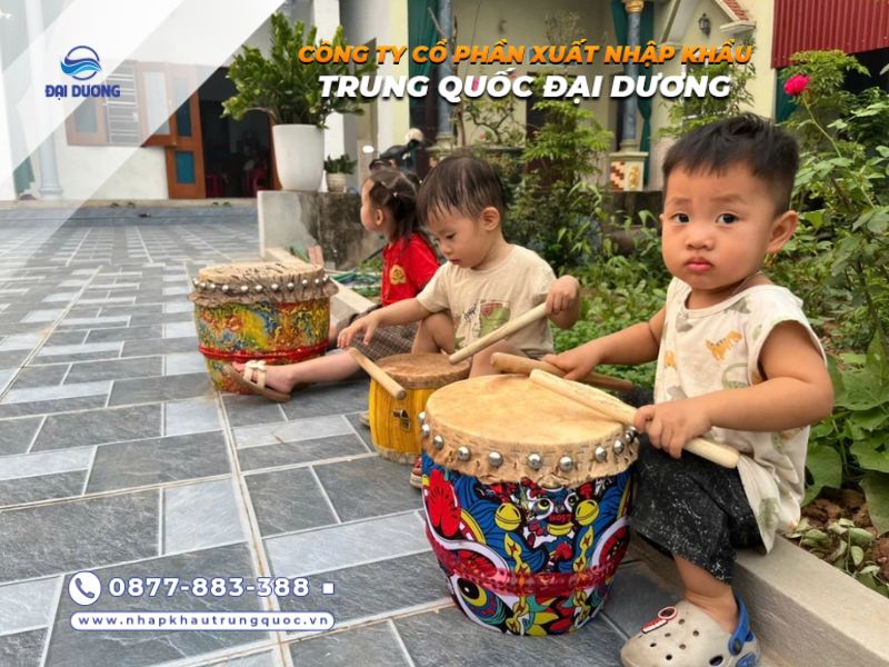 Trống múa lân Trung Thu cho bé từ Trung Quốc
