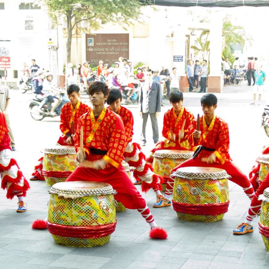 Trống múa lân Trung Thu cho bé từ Trung Quốc
