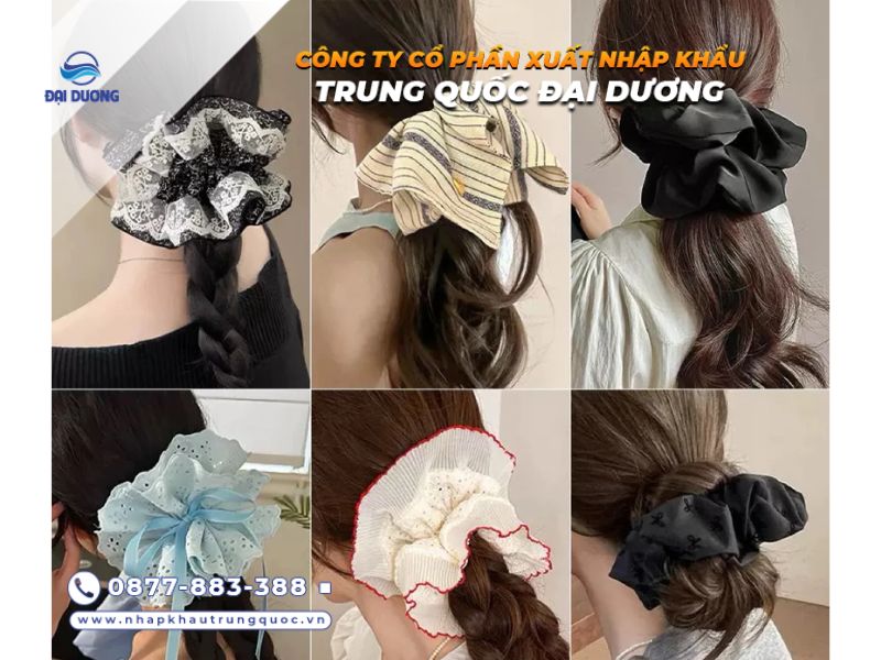 Dây buộc tóc nữ Trung Quốc đa dạng mẫu dễ nhập dễ bán